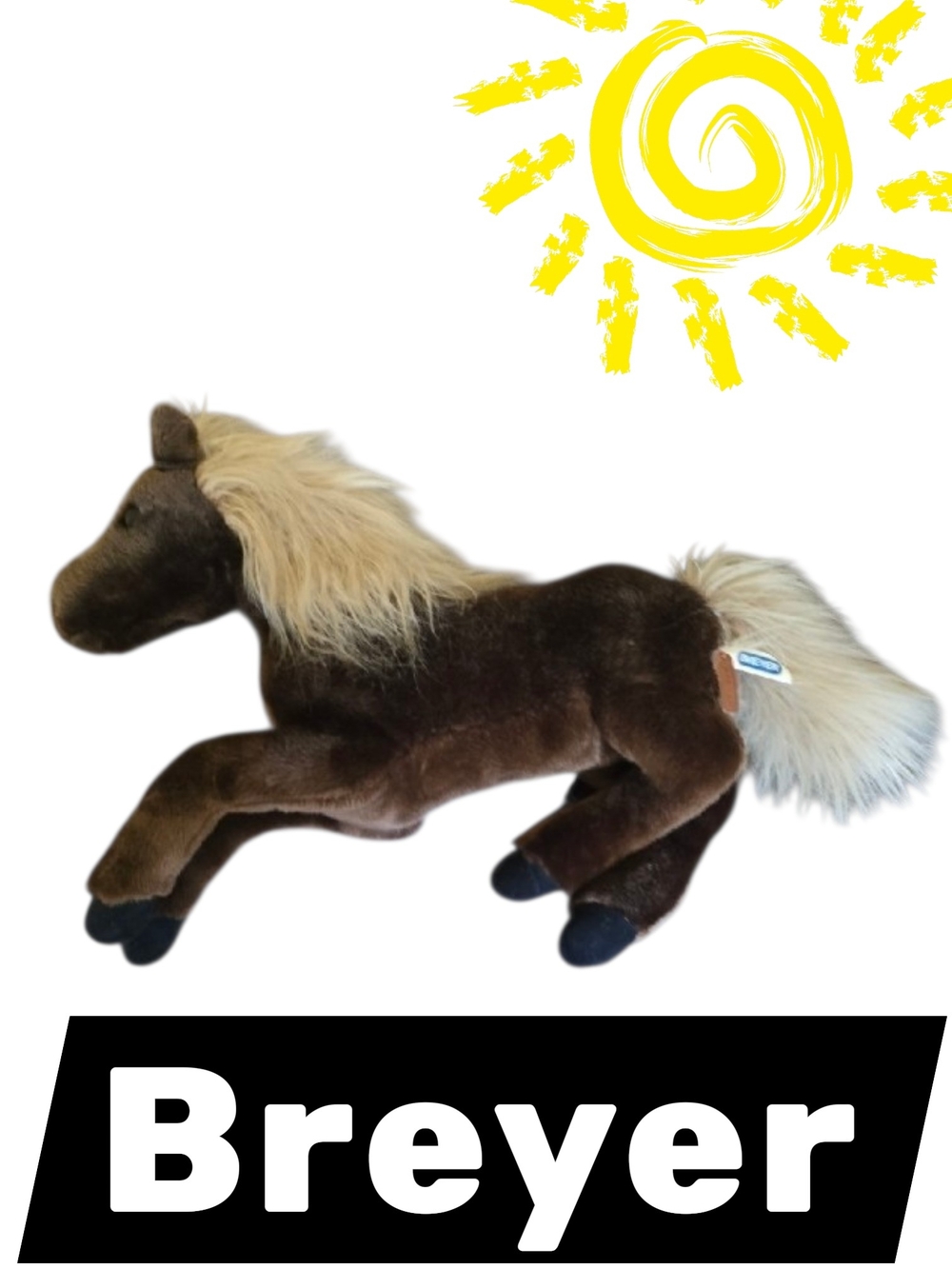Vintage BREYER Plush Brown Horse with Blonde‎ Mane and Tail 2003 collectible
